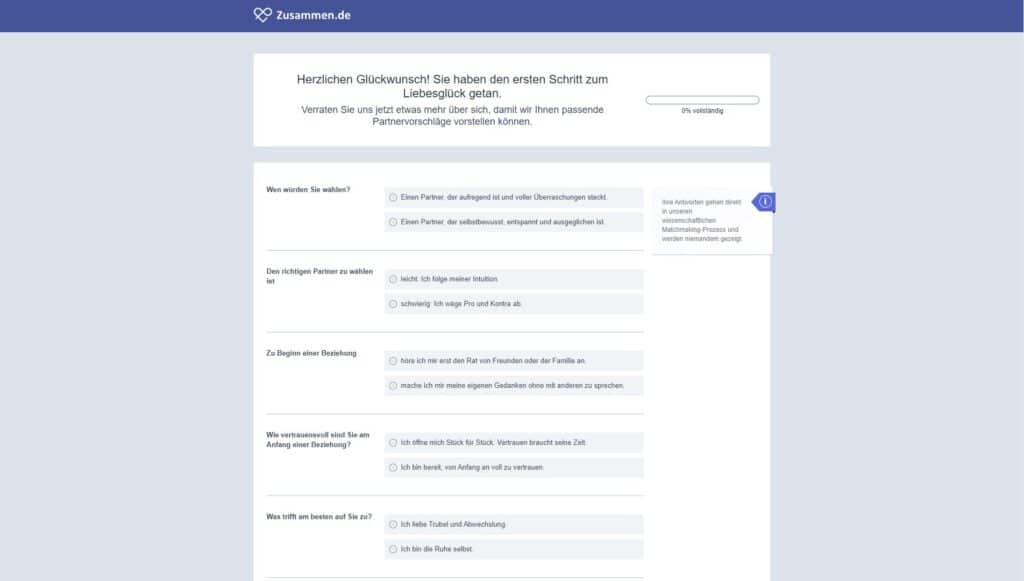 Zusammen.de - Registrierung