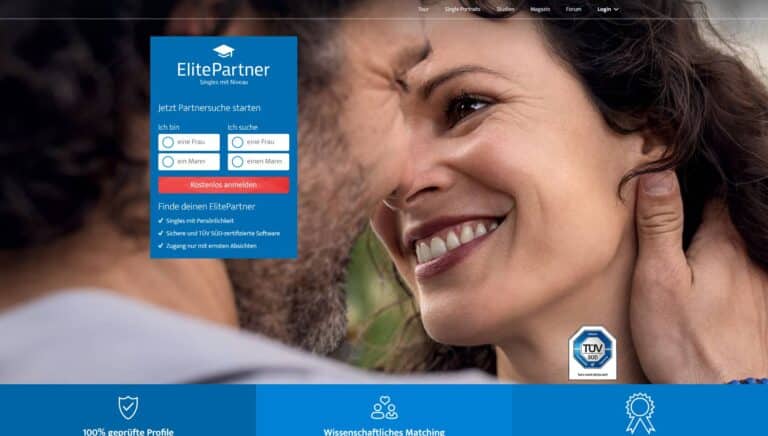 ElitePartner screenshot July 2022